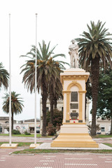 Fototapeta na wymiar Statue of José Gervasio Artigas in Artigas Square, Carmelo, Uruguay