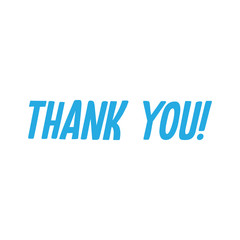 Thank you text sign, hand drawn style lettering message.