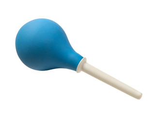 Blue enema medical object isolated