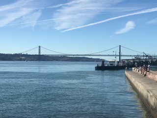 25 de Abril suspension bridge in lisbon
