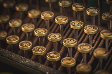 vintage typewriter keys