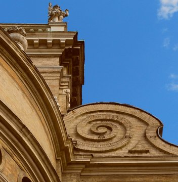 Parma, Italy, Church of the Madonna della Steccata, Roof Detail