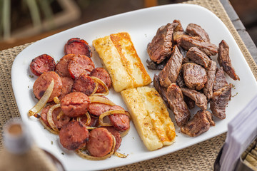 Brazilian Snacks, cheese, meat and pepperoni