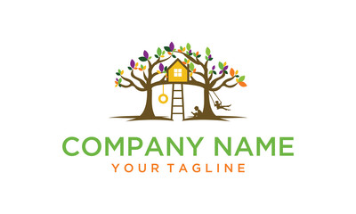 Obraz premium tree house logo for your company