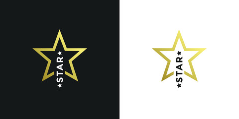 premium Luxury Gold Star logo designs template vector