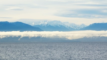 White caps over water