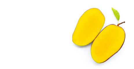 Tropical fruit, Mango  on white background.