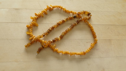 beads of amber, natural stone