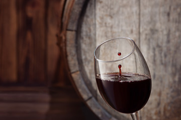 red wine in glass