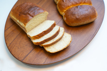 Freshly baked home-made bread