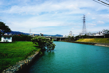 Fototapeta premium 台湾：台北 川辺の風景 TAIWAN:TAIPEI 