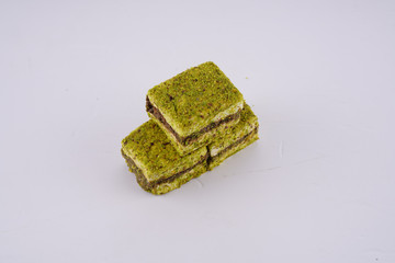 Turkish delight with pistachio and chocolate