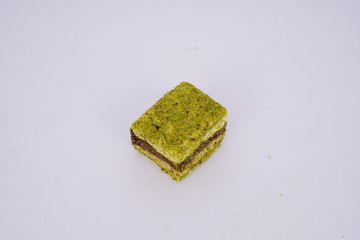 Turkish delight with pistachio and chocolate