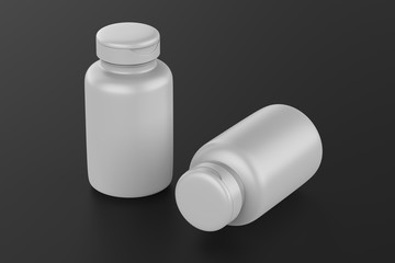 3D rendering Mock up jar for Packaging template on isolated background. 3d illustration