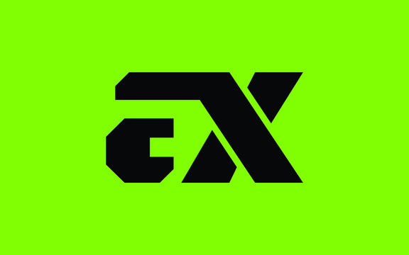 ax or xa and a, x Lowercase Letter Initial Logo Design, Vector Template