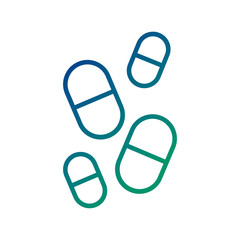 capsules drugs line style icon