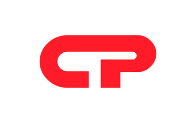 Fototapeta premium CP or PC and C, P Uppercase Letter Initial Logo Design, Vector Template