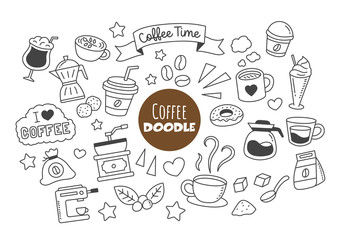 coffee kawaii doodle