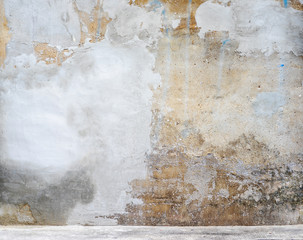 Crack old brick wall in a background