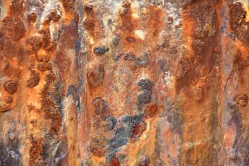 Close up rusty steel wall, rusty backround