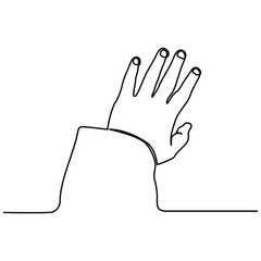 one continuous line drawing left hand