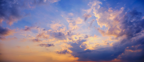 Sunset, sunrise sky morning bright, beautiful summer