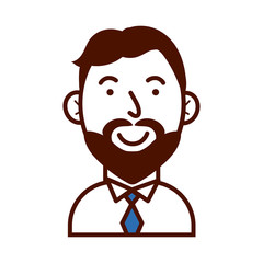 young man bearded avatar character icon