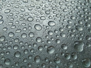 water drops on glass