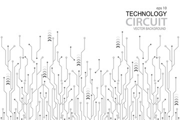 Abstract futuristic circuit board Illustration,  Circuit board with various technology elements. Circuit board pattern for technology background. Vector illustration
