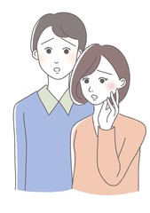 Fototapeta premium 夫婦 カップル 困惑