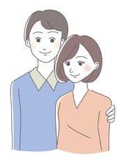 Obraz premium 夫婦 カップル 笑顔