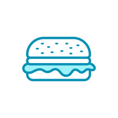 hamburger - fast food icon vector design template