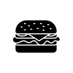 hamburger - fast food icon vector design template