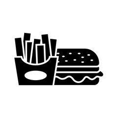 hamburger - fast food icon vector design template