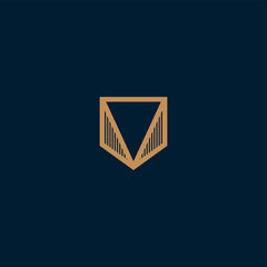 Abstract shield logo icon design template