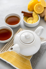 Asian tea concept. Traditional Asian tea ceremony arrangement.