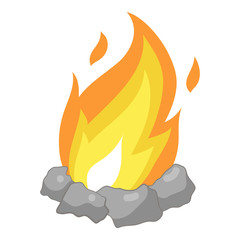 bonfire isolated illustration on white background