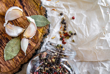fresh garlic and pepper mix