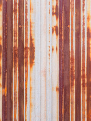 Old rusty metal fence. Texture and background