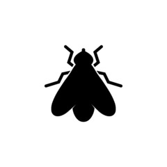 Simple Insect fly icon isolated on white background