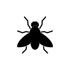 Simple Insect fly icon isolated on white background