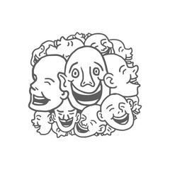 people laughing vector illustration