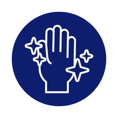 hand washing with bright stars block style icon