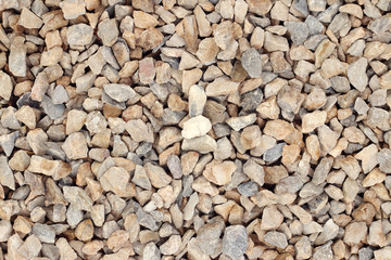 Close up of gravel in the garden, natural small stones texture for background and design art work.