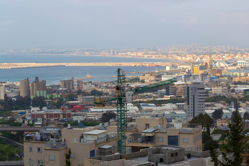 The port of Israel in Haifa. Travel concept
