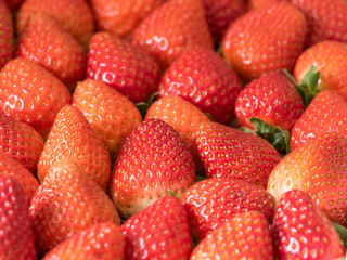 Group of red strawberries