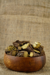 Licorice or liquorice root sticks isolated on dark or textille background stock photo