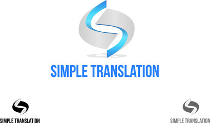Simple translation fictional company logo vector art illustration for corporate business company and organizations.