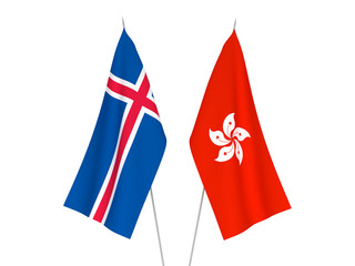 Hong Kong and Iceland flags