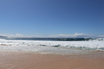 The Banzai Pipeline surf reef break located in Hawaii at Ehukai Beach Park in Pupukea on Oahu North Shore